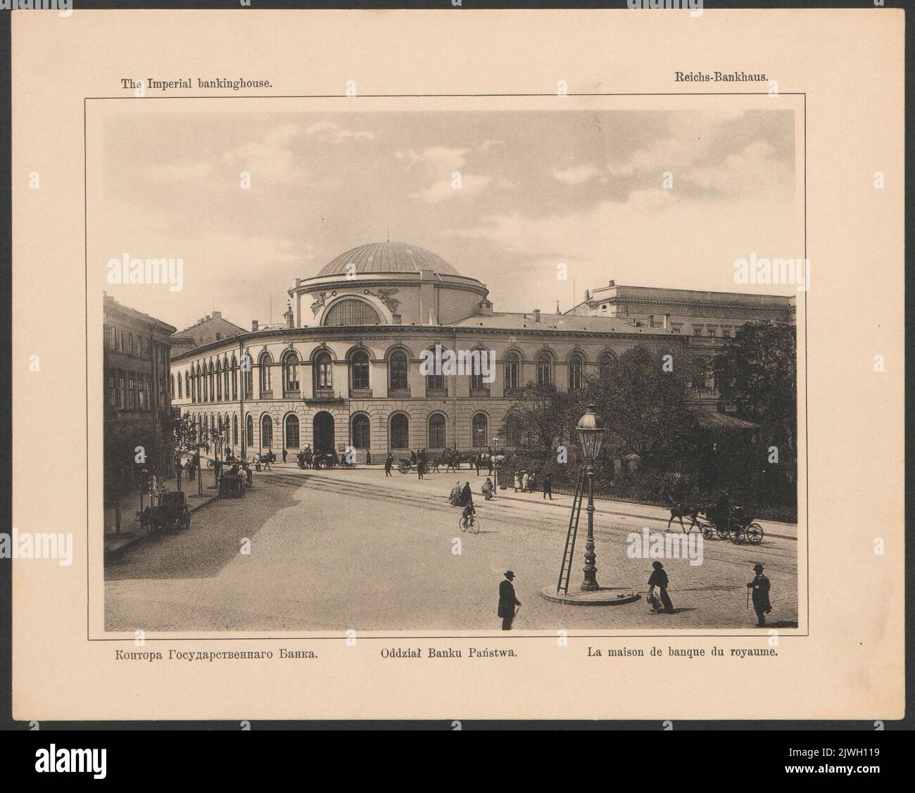 `Branch office of the National Bank`. Winiarski, Stanisław (Warszawa ; skład papieru ; fl. ca 1870-ca 1915), printing house, unknown, photographer Stock Photo